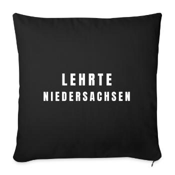 Lehrte, Basse-Saxe - Housse de coussin décorative 45 x 45 cm - noir - Devant