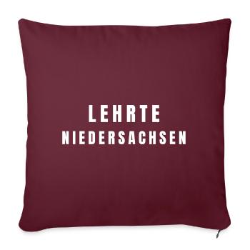 Lehrte, Basse-Saxe - Housse de coussin décorative 45 x 45 cm - bordeaux - Devant