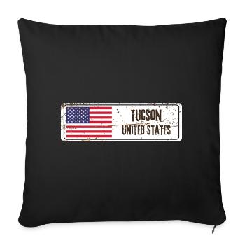 Tucson, États-Unis, Amérique - Housse de coussin décorative 45 x 45 cm - noir - Devant