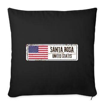 Santa Rosa Flag - Sofa pillowcase 17,3'' x 17,3'' (45 x 45 cm) - black - Front