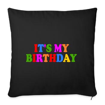 Its my birthday - Housse de coussin décorative 45 x 45 cm - noir - Devant