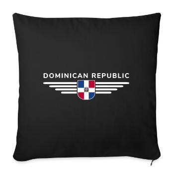 République dominicaine T-Shirt Design - Housse de coussin décorative 45 x 45 cm - noir - Devant