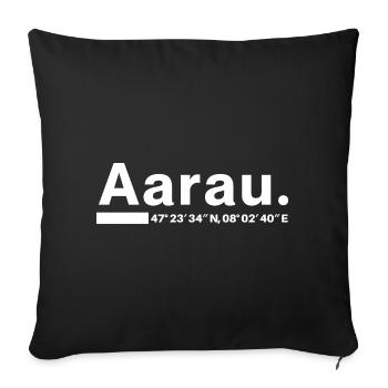 Aarau Coordinates Aargau Aarauer Aarauerin - Sofa pillowcase 17,3'' x 17,3'' (45 x 45 cm) - black - Front