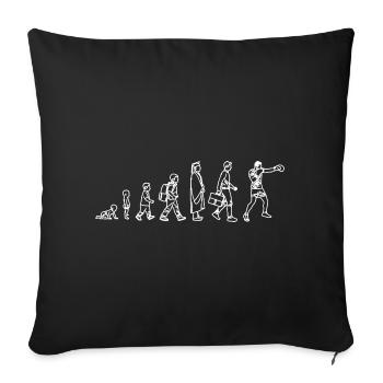 Evolution of the Boxer - Sofa pillowcase 17,3'' x 17,3'' (45 x 45 cm) - black - Front
