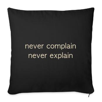 jamais - Housse de coussin décorative 45 x 45 cm - noir - Devant