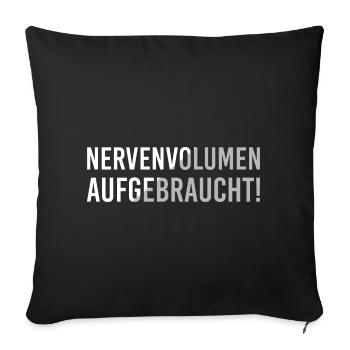 Nerve volume used up - Sofa pillowcase 17,3'' x 17,3'' (45 x 45 cm) - black - Front
