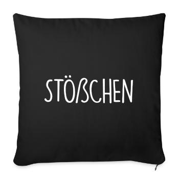 Stößchen - Housse de coussin décorative 45 x 45 cm - noir - Devant