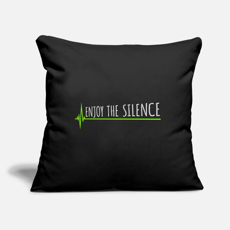 Enjoy The Silence Spruch Ruhe Stille Introvertiert Sofakissenbezug 45 x 45 cm