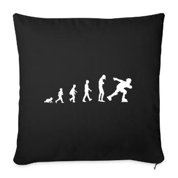Développement du bébé au patineur en ligne - Housse de coussin décorative 45 x 45 cm - noir - Devant
