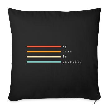 Je m’appelle Patrick - Housse de coussin décorative 45 x 45 cm - noir - Devant