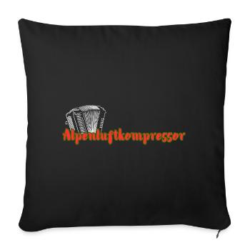 Alpenluftkompressor_2 - Sofa pillowcase 17,3'' x 17,3'' (45 x 45 cm) - black - Front