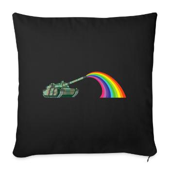 Peace chariot - Sofa pillowcase 17,3'' x 17,3'' (45 x 45 cm) - black - Front