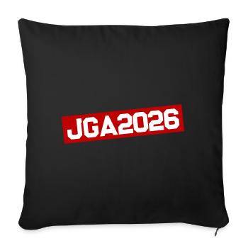 JGA 2026 - Housse de coussin décorative 45 x 45 cm - noir - Devant