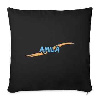 Amila Amila - Housse de coussin décorative 45 x 45 cm - noir - Devant
