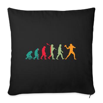 Football américain - Housse de coussin décorative 45 x 45 cm - noir - Devant