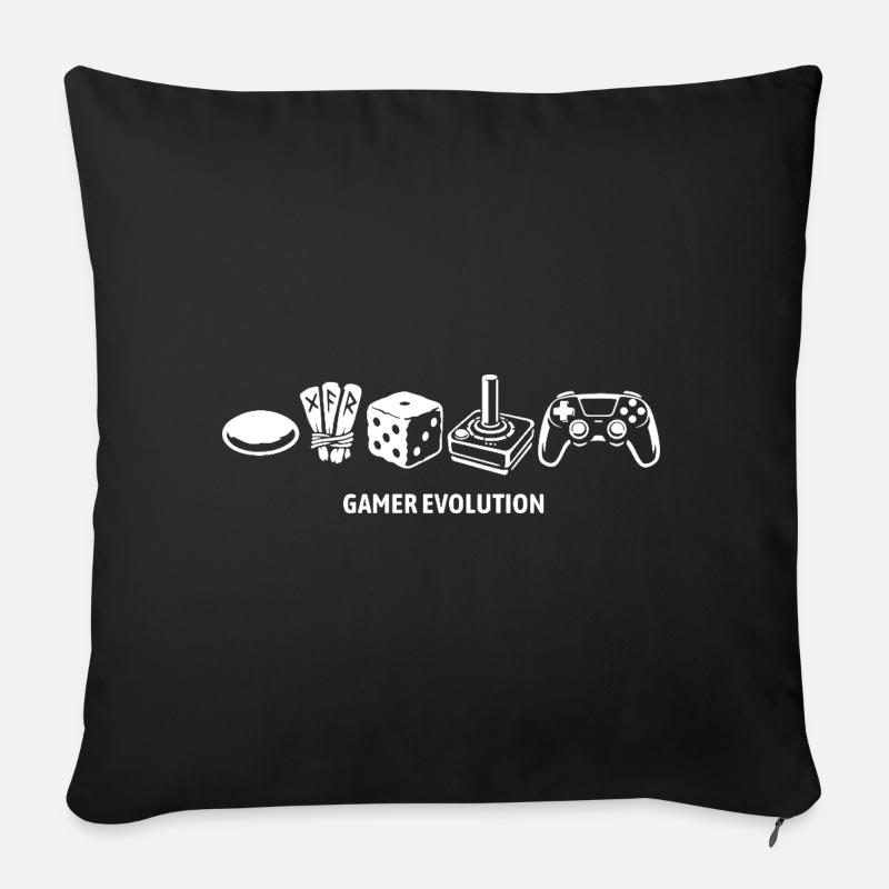 Controller Evolution | Gamers - Sofa pillowcase 17,3'' x 17,3'' (45 x 45 cm) - black