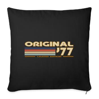 Stripes Vintage 70s Original - Sofa pillowcase 17,3'' x 17,3'' (45 x 45 cm) - black - Front