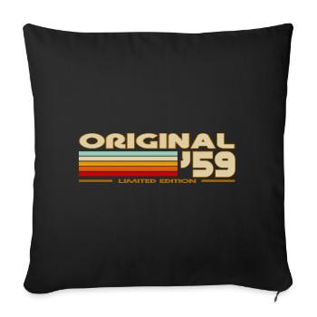 1959 - Sofa pillowcase 17,3'' x 17,3'' (45 x 45 cm) - black - Front