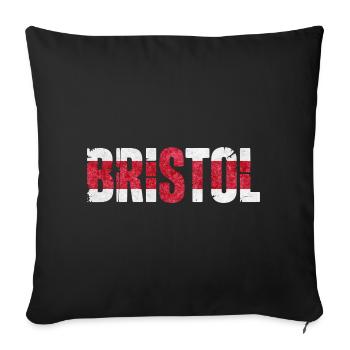 Bristol England - Sofakissenbezug 45 x 45 cm - Schwarz - Vorne