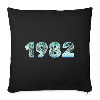 Grunge Naissance 1982 - Housse de coussin décorative 45 x 45 cm - noir - Devant