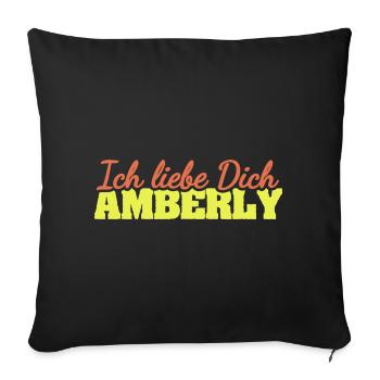Liebe Amberly - Sofakissenbezug 45 x 45 cm - Schwarz - Vorne