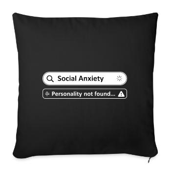 Mental Health Awareness Anxiety - Sofa pillowcase 17,3'' x 17,3'' (45 x 45 cm) - black - Front
