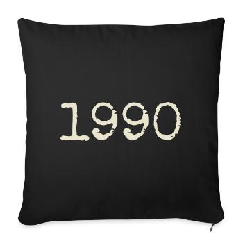 1990 Birthday Gift - Awesome since 1990 - Sofa pillowcase 17,3'' x 17,3'' (45 x 45 cm) - black - Front