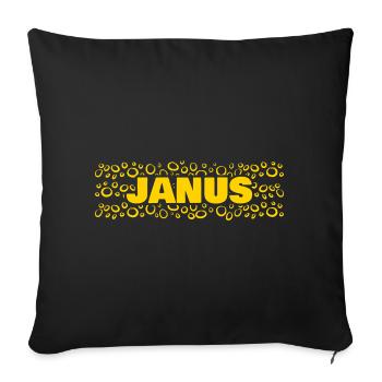 Gift idea Janus - Sofa pillowcase 17,3'' x 17,3'' (45 x 45 cm) - black - Front