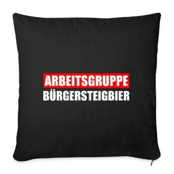 Bürgersteigbier OKF Ortskontrollfahrt - Sofakissenbezug 45 x 45 cm - Schwarz - Vorne