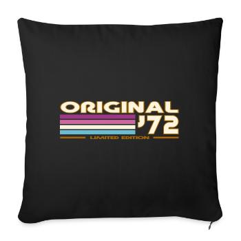 Multicolor Retro Stripes 72 - Sofa pillowcase 17,3'' x 17,3'' (45 x 45 cm) - black - Front