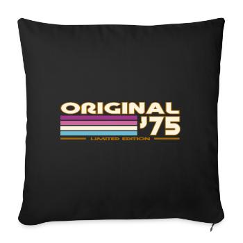Original 75 Rayures Vintage - Housse de coussin décorative 45 x 45 cm - noir - Devant