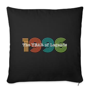 30e anniversaire du millésime 1996 - Housse de coussin décorative 45 x 45 cm - noir - Devant