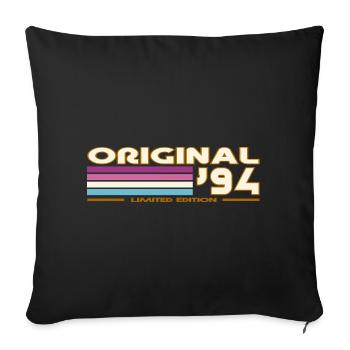 Original 94 Stripes Vintage - Housse de coussin décorative 45 x 45 cm - noir - Devant