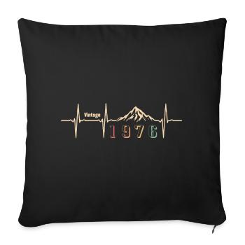 Street Retro 50 Years Fifties Gift 1976 - Sofa pillowcase 17,3'' x 17,3'' (45 x 45 cm) - black - Front