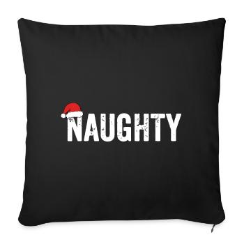 Frecher Weihnachtsmann Fettdruck-Tee - Sofakissenbezug 45 x 45 cm - Schwarz - Vorne