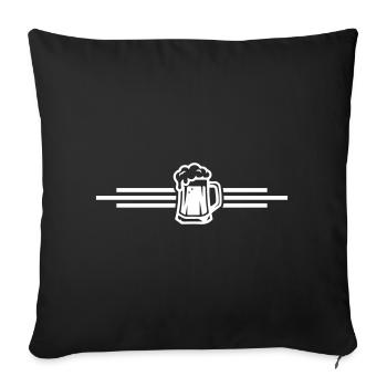 Beer beer glass icon - Sofa pillowcase 17,3'' x 17,3'' (45 x 45 cm) - black - Front