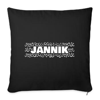 Geschenkidee Jannik - Sofakissenbezug 45 x 45 cm - Schwarz - Vorne