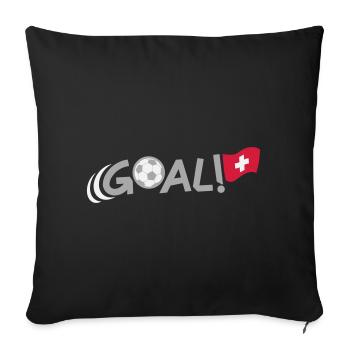 BUT pour la Suisse - Housse de coussin décorative 45 x 45 cm - noir - Devant