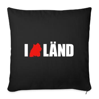 I Love Länd Baden-Württemberg - Sofa pillowcase 17,3'' x 17,3'' (45 x 45 cm) - black - Front