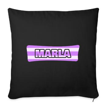 Marla as a wedding - Sofa pillowcase 17,3'' x 17,3'' (45 x 45 cm) - black - Front