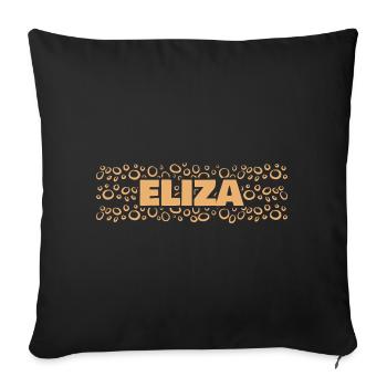 Gift idea Eliza - Sofa pillowcase 17,3'' x 17,3'' (45 x 45 cm) - black - Front