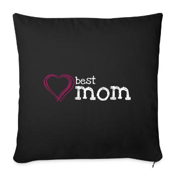 Best Mom - Sofa pillowcase 17,3'' x 17,3'' (45 x 45 cm) - black - Front