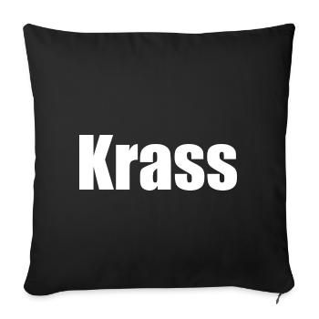 Krass - Sofakissenbezug 45 x 45 cm - Schwarz - Vorne