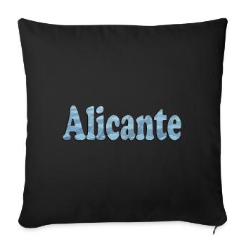 Alicante Costa Blanca Design Vacances - Housse de coussin décorative 45 x 45 cm - noir - Devant
