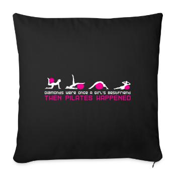 Pilates - Housse de coussin décorative 45 x 45 cm - noir - Devant