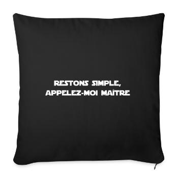 Appelez-moi maître (cadeau) - Housse de coussin décorative 45 x 45 cm - noir - Devant