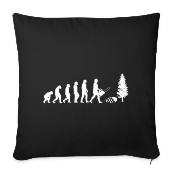 Evolution wood chipper white - Sofa pillowcase 17,3'' x 17,3'' (45 x 45 cm) - black - Front