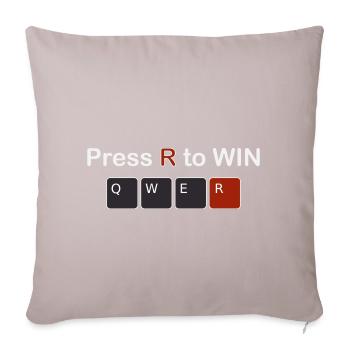 Press R to win League of Legend Design - Sofa pillowcase 17,3'' x 17,3'' (45 x 45 cm) - light taupe - Front