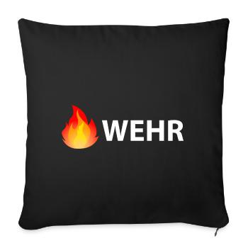 Fire Brigade Flame - Sofa pillowcase 17,3'' x 17,3'' (45 x 45 cm) - black - Front