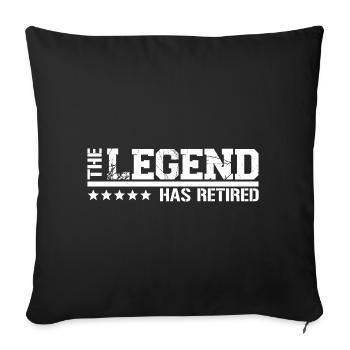 THE LEGEND HAS RETIRED - Sofa pillowcase 17,3'' x 17,3'' (45 x 45 cm) - black - Front
